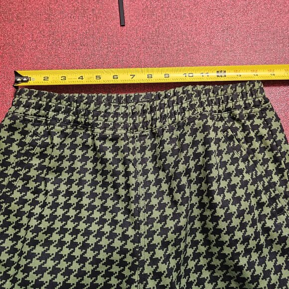 ADIDAS IVY PARK TWILL JOGGER PANTS- Unisex Youth Size XL- Green Houndstooth - Picture 6 of 13